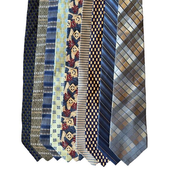 Dockers Neck Ties Lot of 9 Stripe Plaid Mens Accessories Career Business - Picture 1 of 3